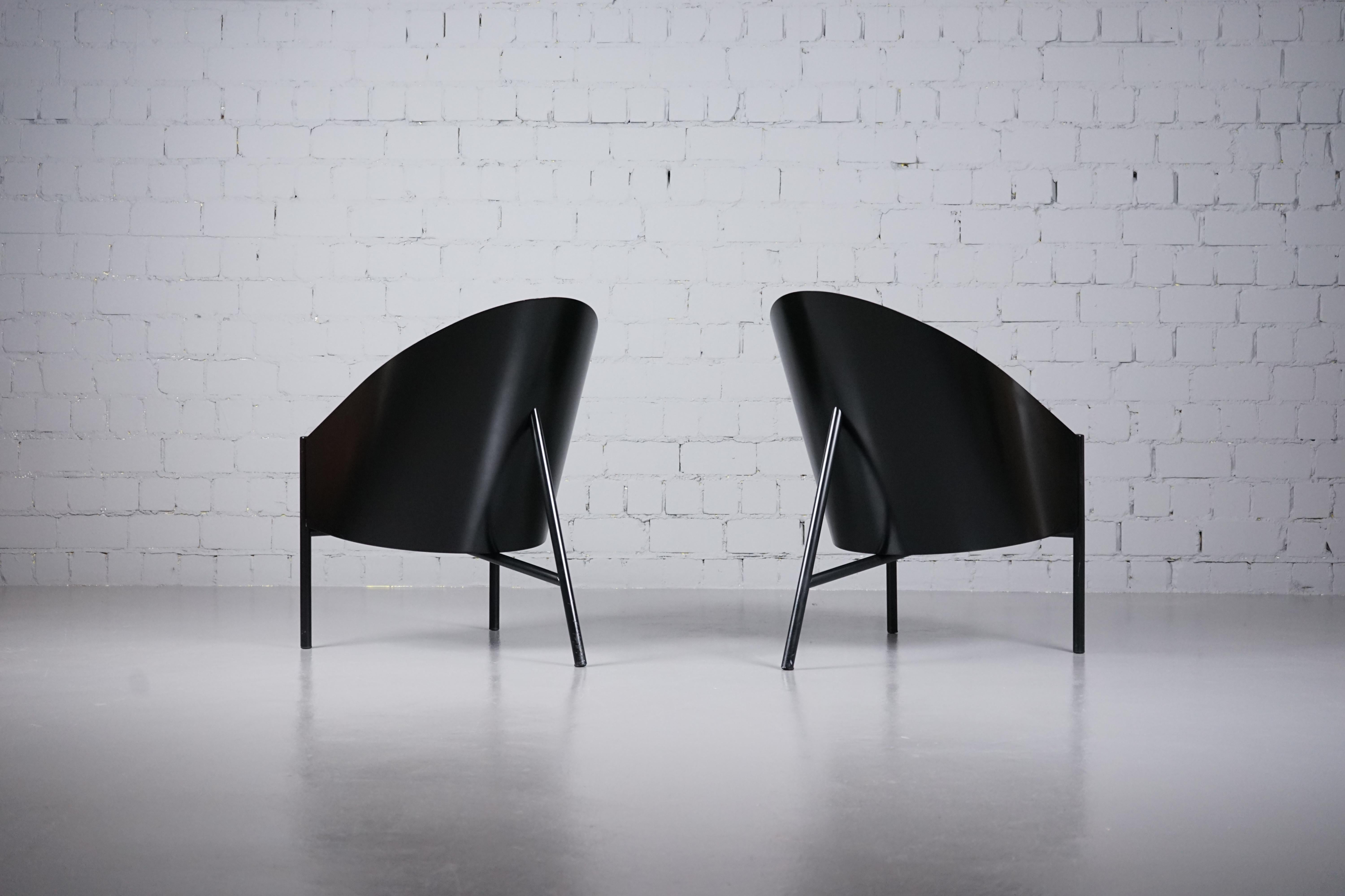 Italian Pratfall Armchairs by Philippe Starck for Driade, 1980s, Set of 2 For Sale