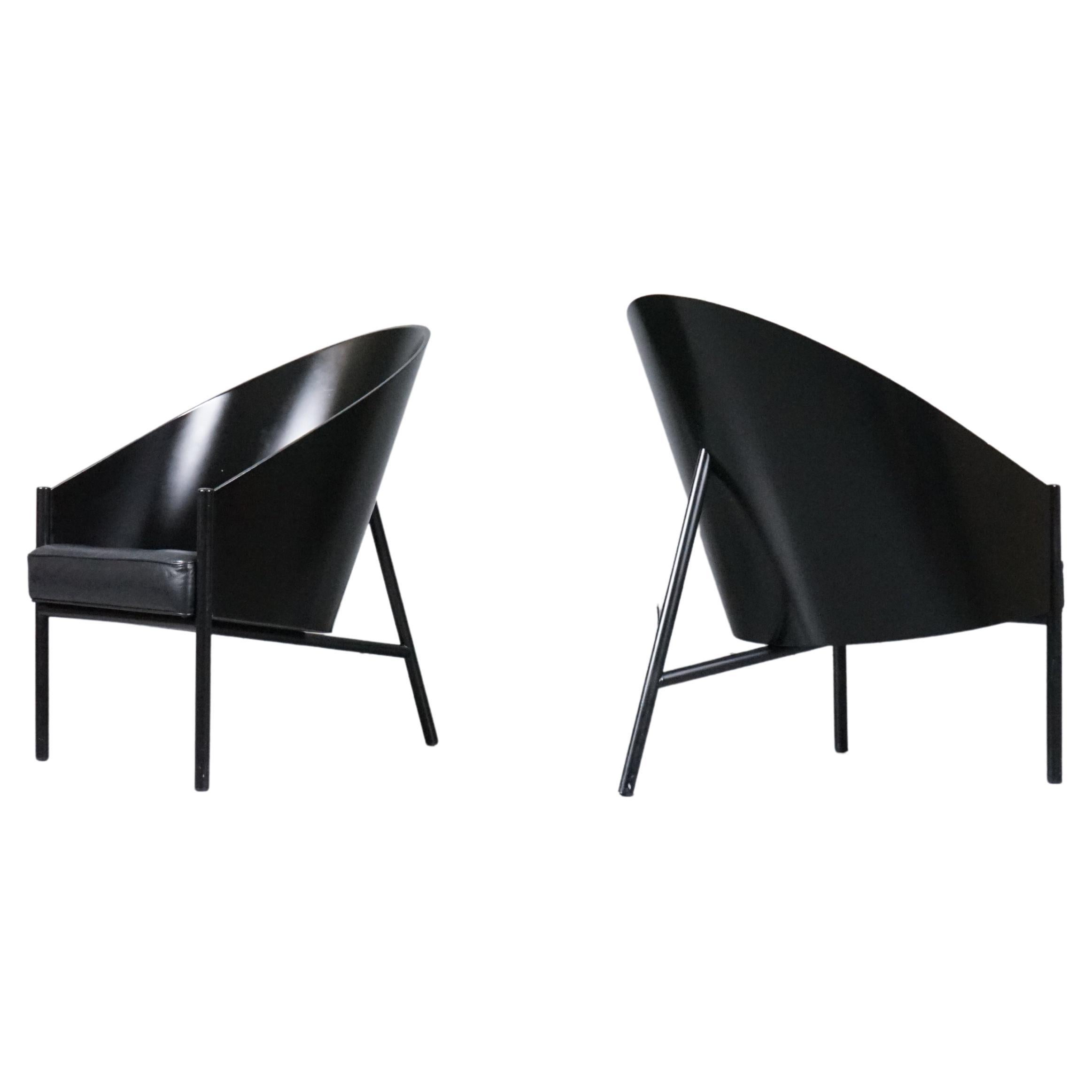 Pratfall Armchairs by Philippe Starck for Driade, 1980s, Set of 2 For Sale