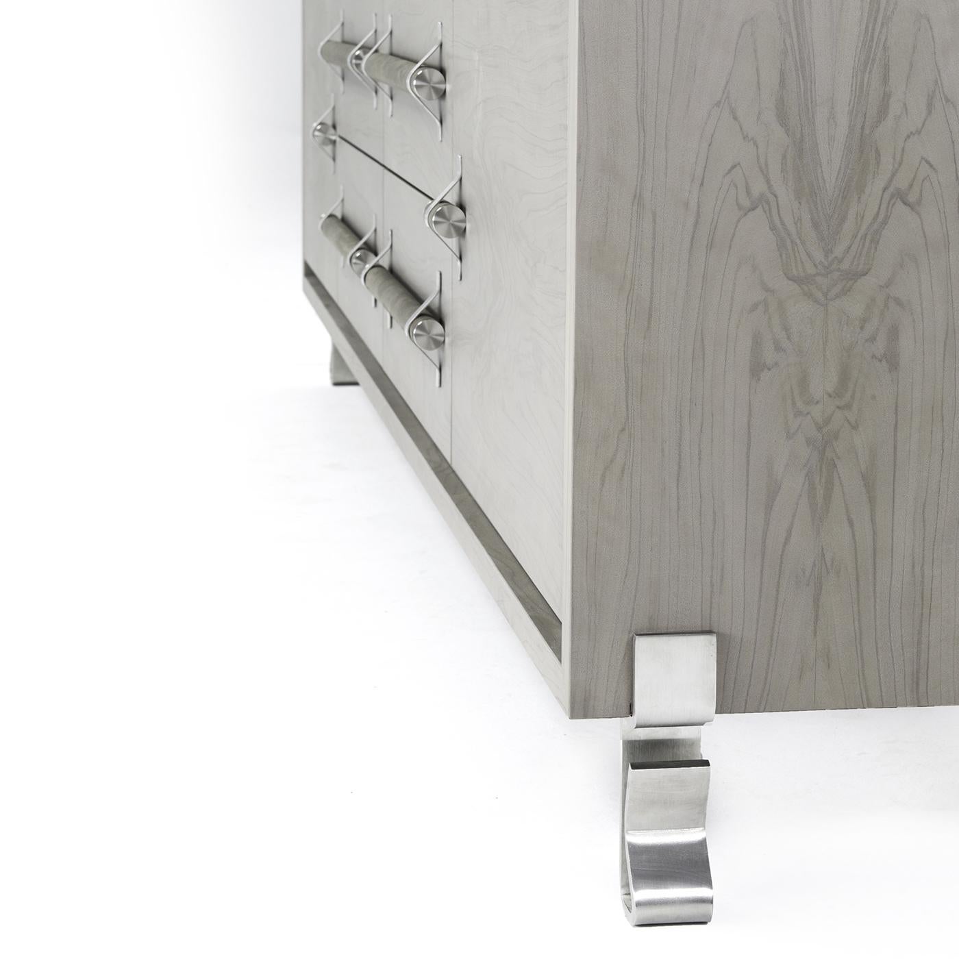 Italian Pratica Olive-Wood Media Cabinet by Michael Schoeller For Sale