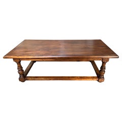 PRATO - Reproduction d'une table basse de ferme toscane en noyer du 19ème siècle