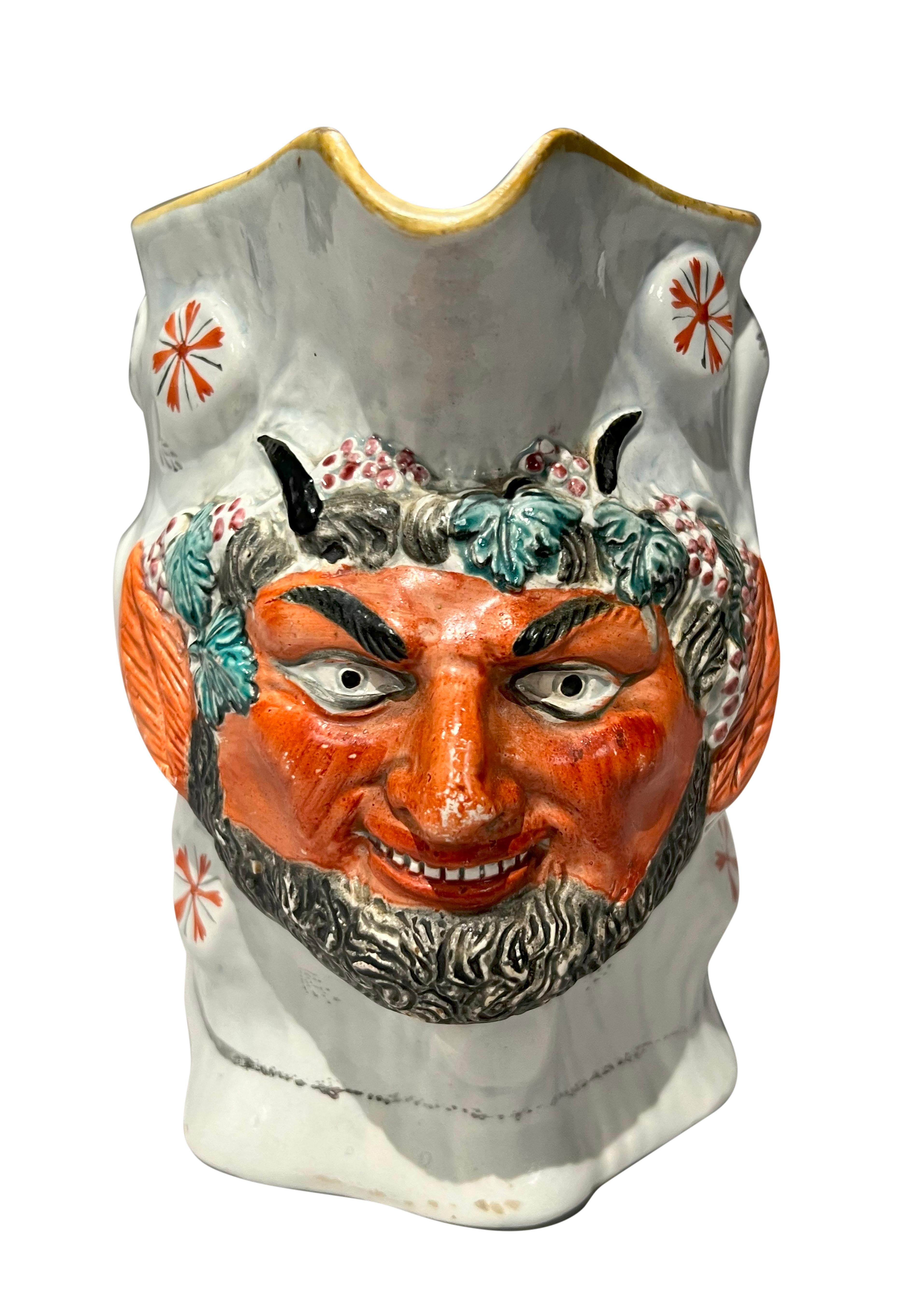 Pratt Ware Töpferei Satyr Krug (Frühes 19. Jahrhundert) im Angebot