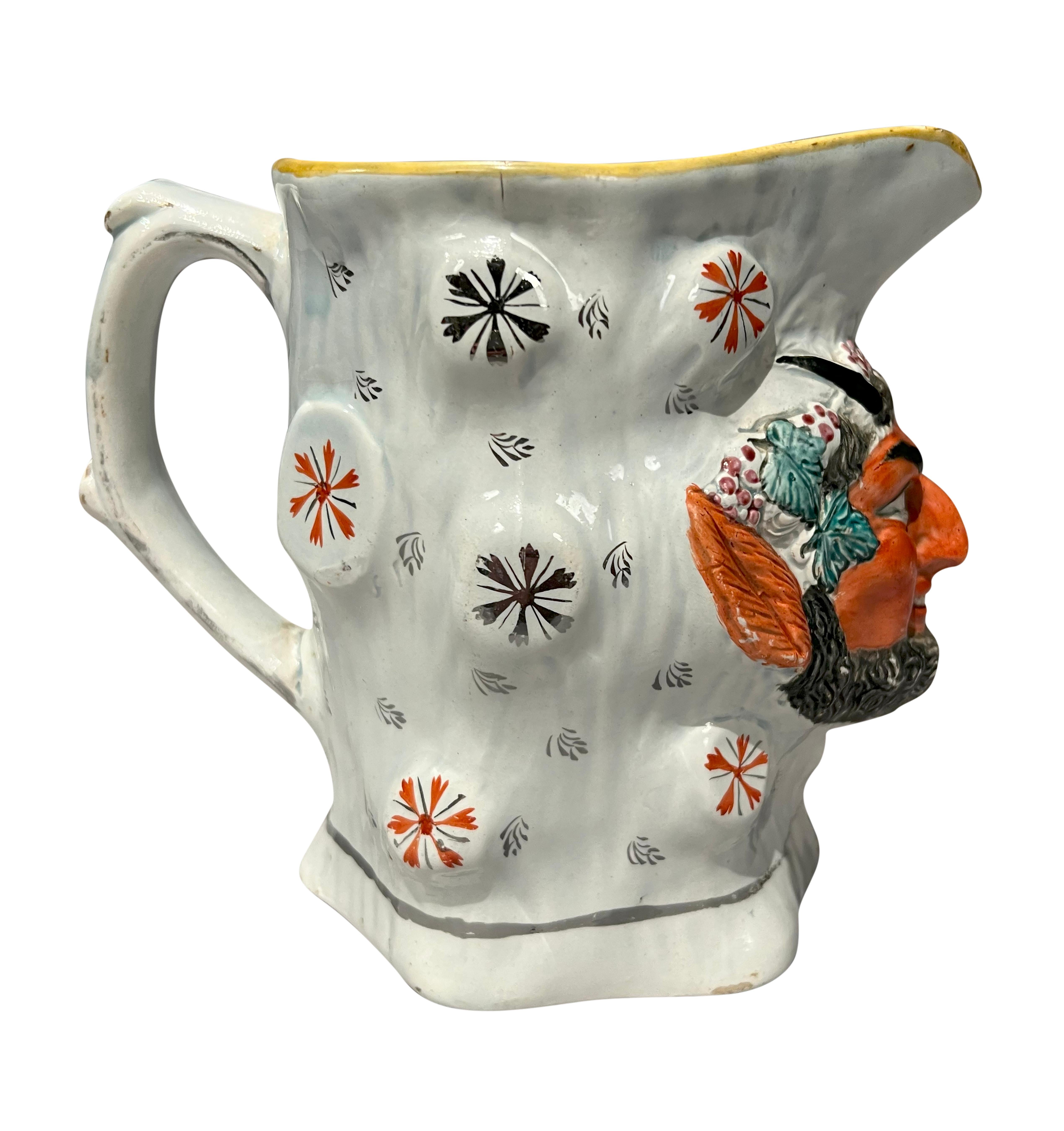 Pratt Ware Töpferei Satyr Krug im Angebot 1