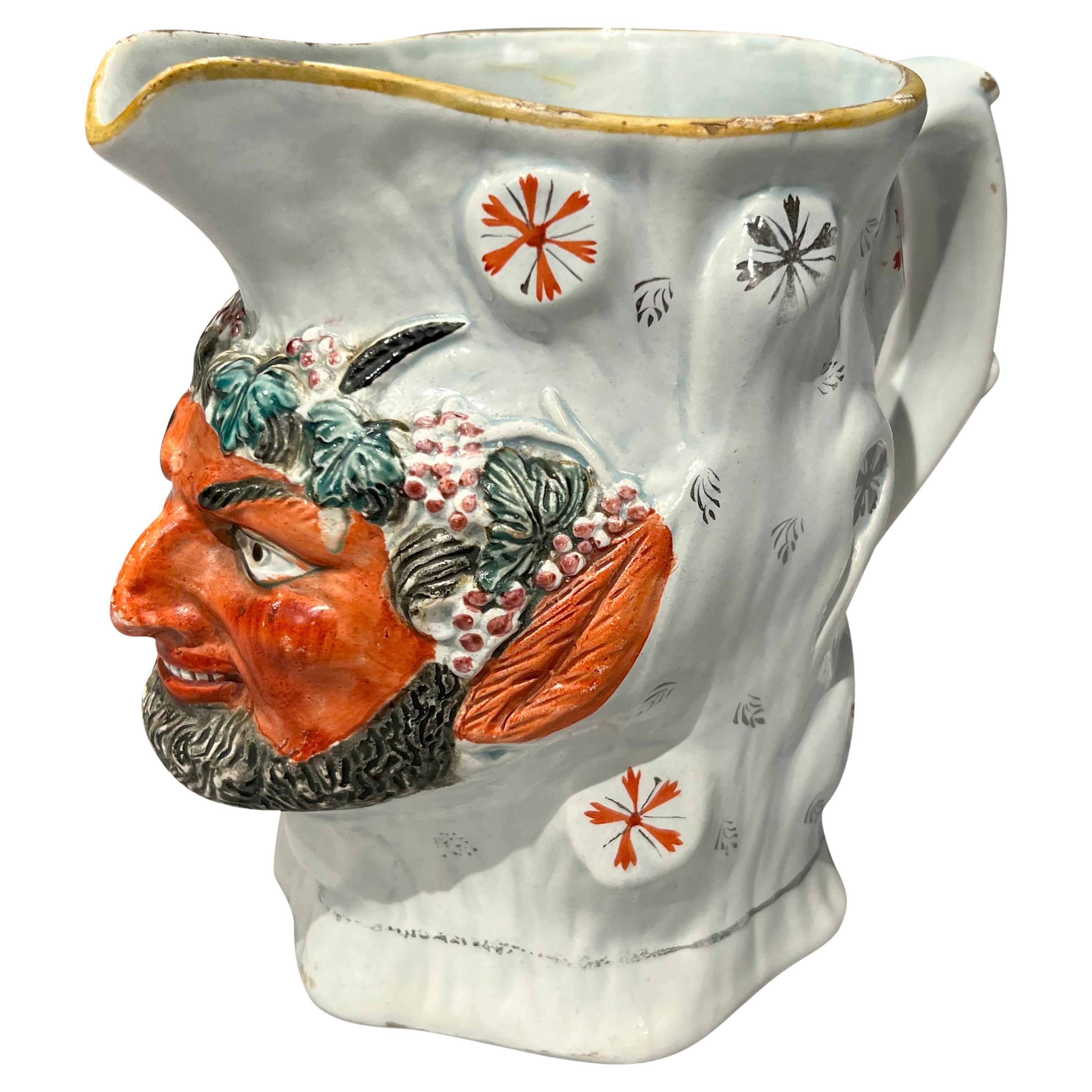 Pratt Ware Pottery Satyr Jug
