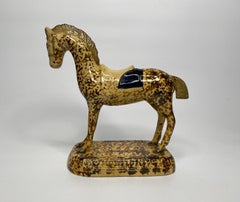 Prattware pottery racehorse, Yorkshire, c. 1820.