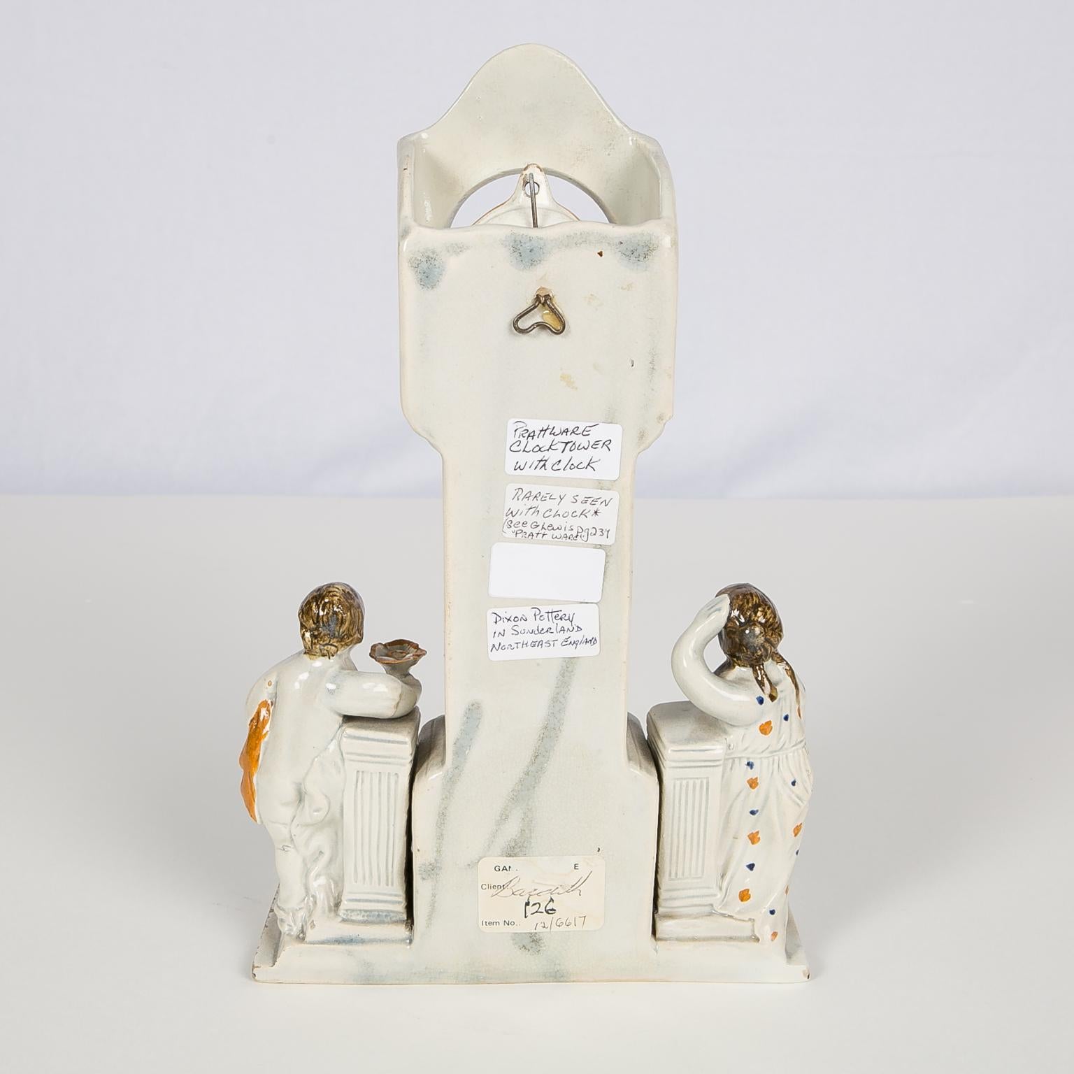  Prattware Pottery Watch Stand Made circa 1820-1826 In Excellent Condition In Katonah, NY
