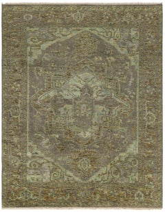 Pravana Moss 8X10, Bordered Rugs, Traditional, Vintage