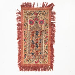 Prayer Arch made from antique Greek embroidery Fragments in the 19th C.