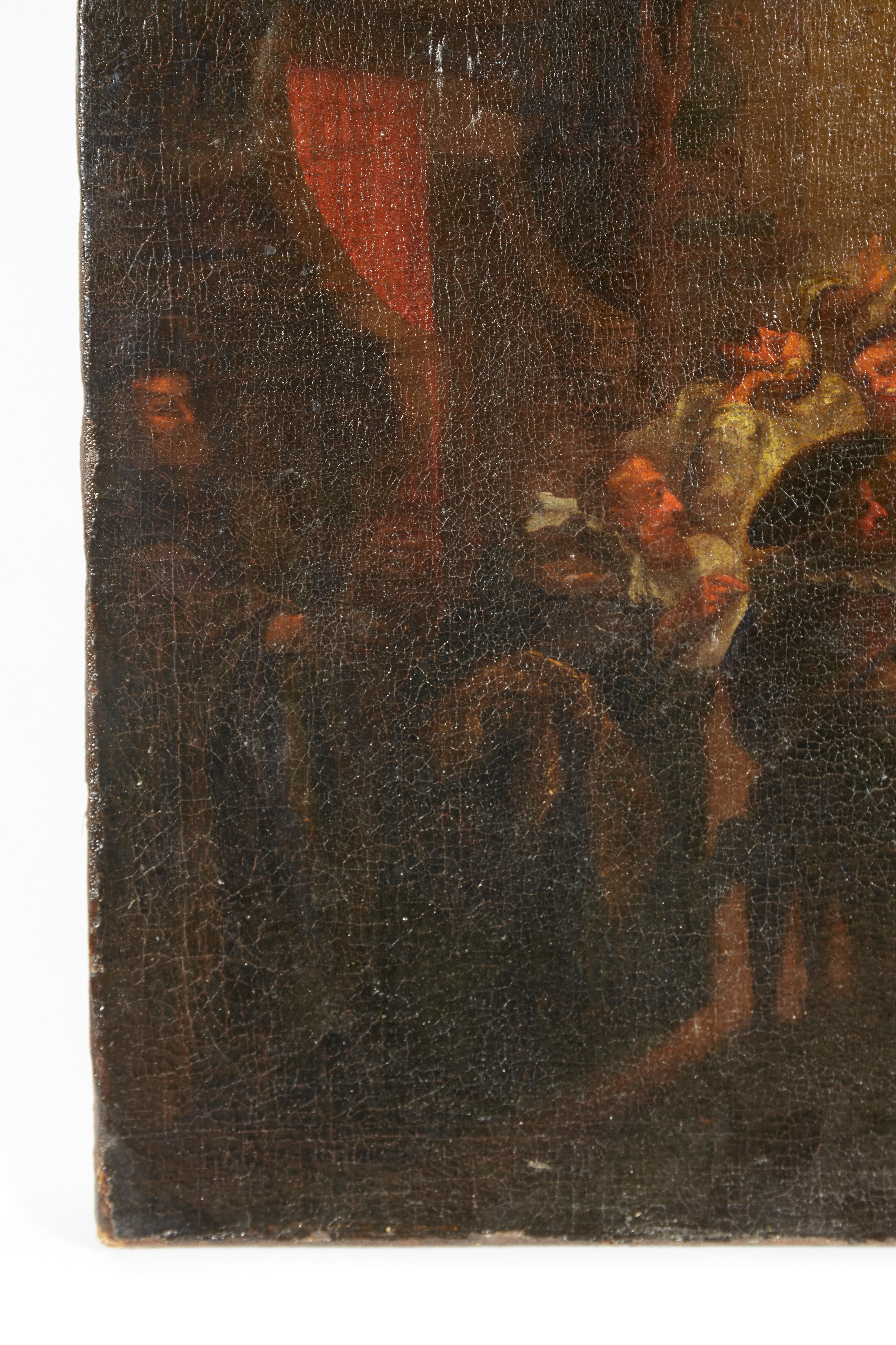 XVIIIe siècle et antérieur Prières à la synagogue:: XVIIe siècle Italie Peinture de maître ancien