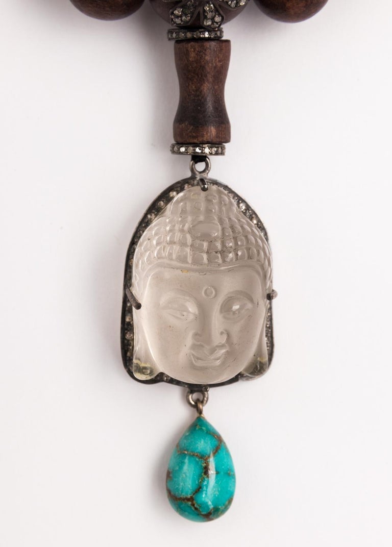 Praying Bead Necklace with Crystal Buddha Pendant at 1stDibs crystal