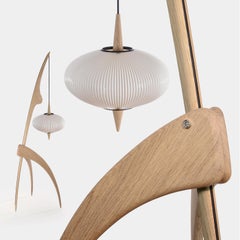 PRAYING MANTIS Floor Lamp in Natural Oak by Rispal