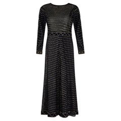 Antique Pre 1920s Egyptian Black Hammered Metal Assiut Dress