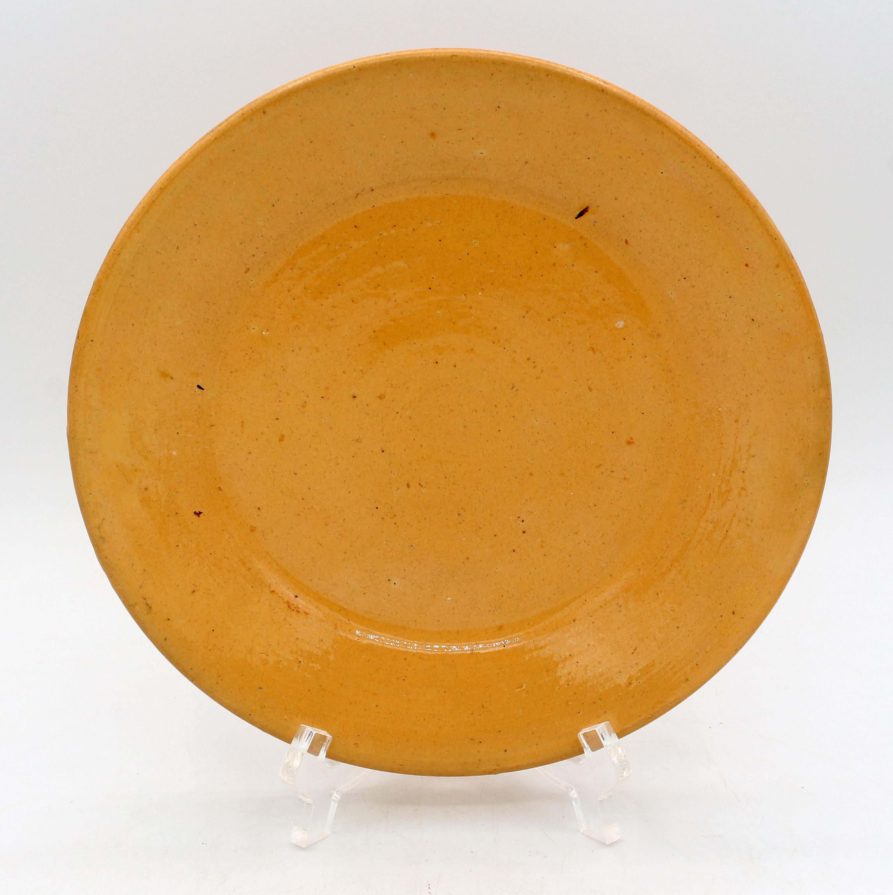 Folk Art Pre-1960 Ben Owen I Era Jugtown Ware Plate For Sale