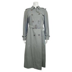 Pre 1999 Burberry Heritage Blue Label Classic Trench in Sage/Grey