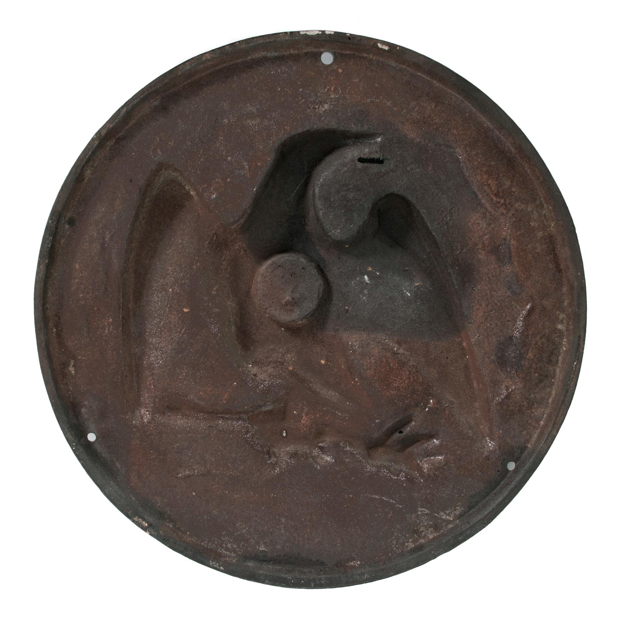 Wrought Iron Pre-Civil War Cast Iron Medallion with the Federal Eagle Dated 1857
