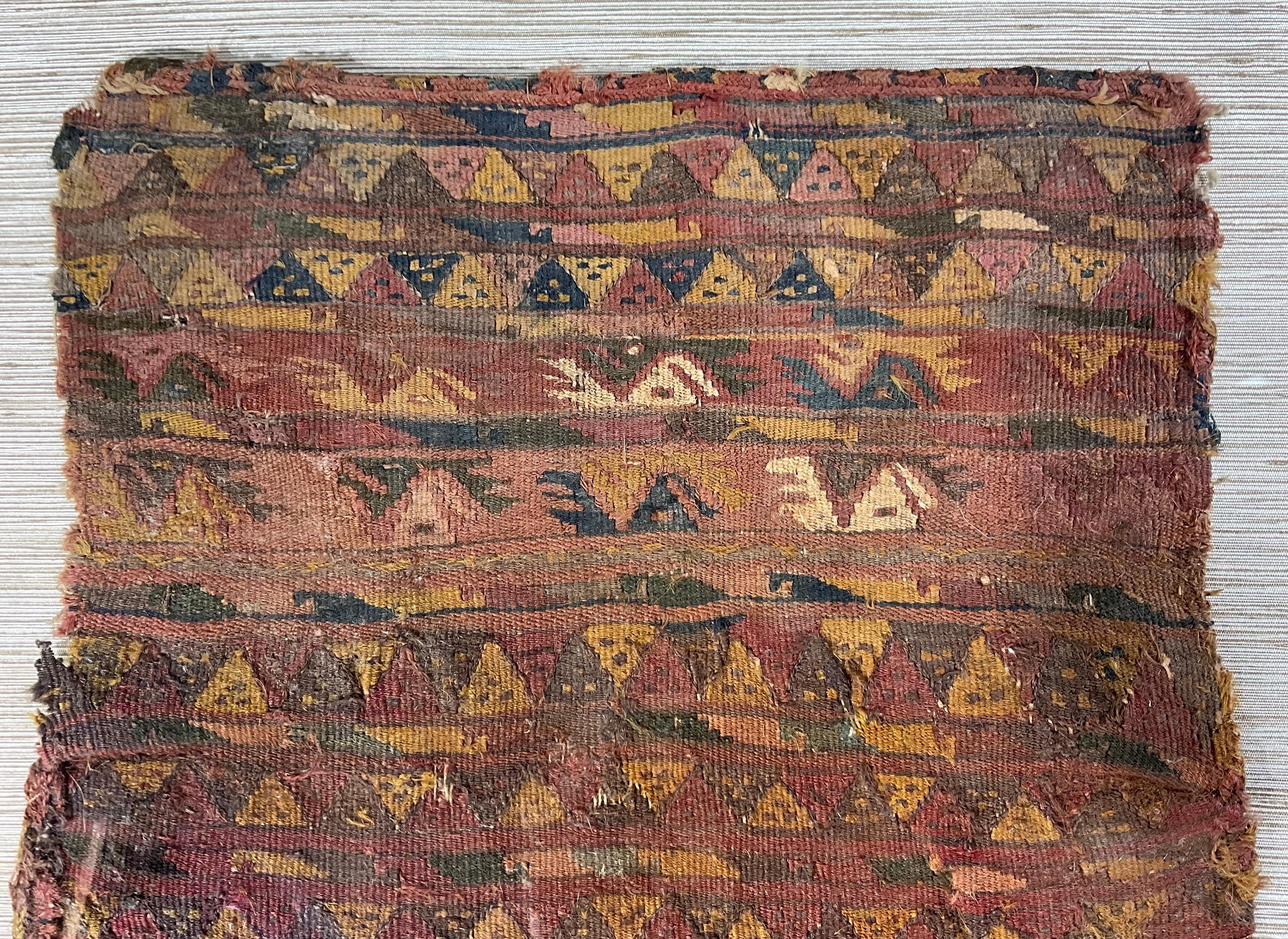 Tissage Fragment de textile péruvien ancien précolombien en vente