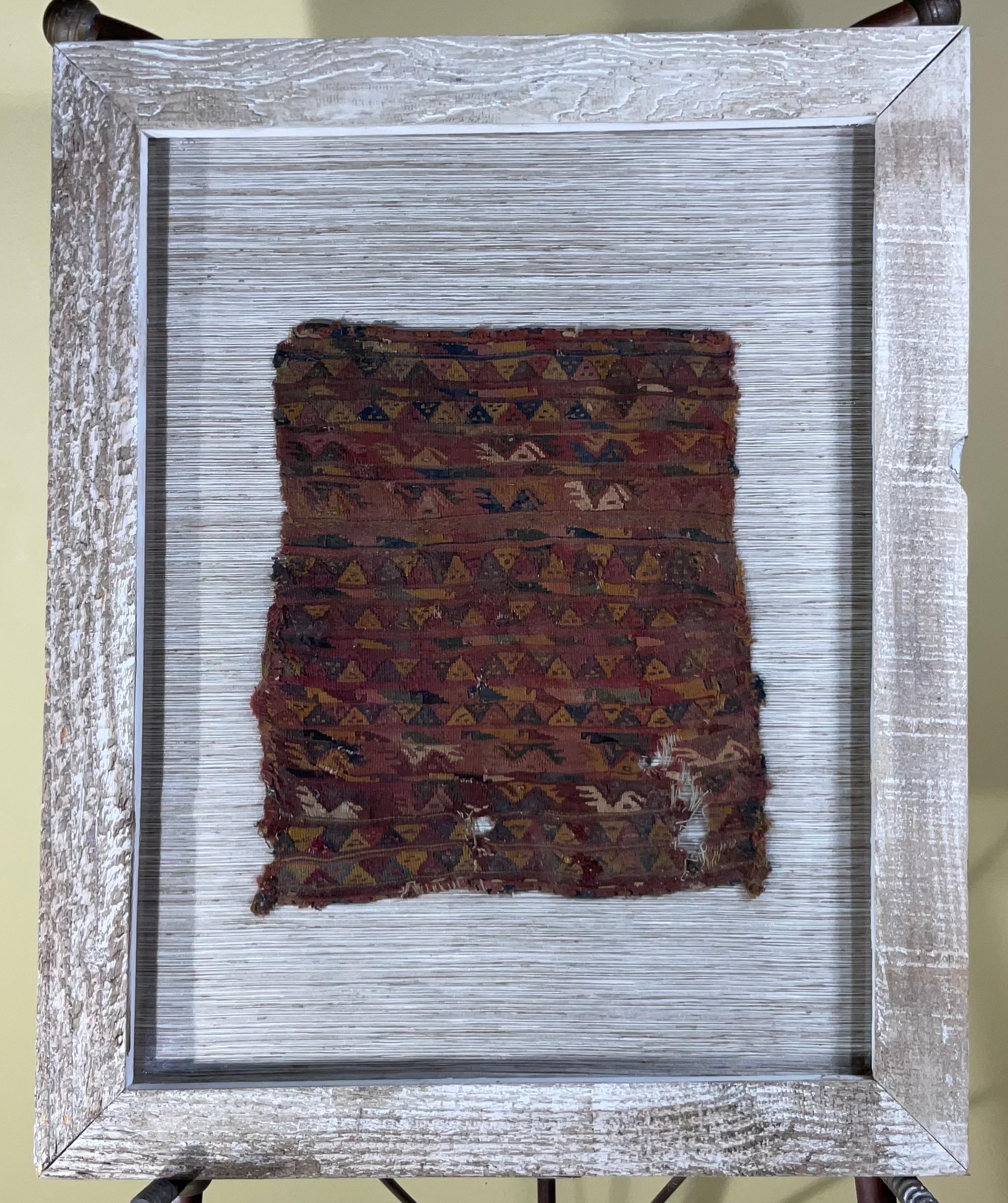 Wool Pre Colombian Antique Peruvian Textile Fragment For Sale