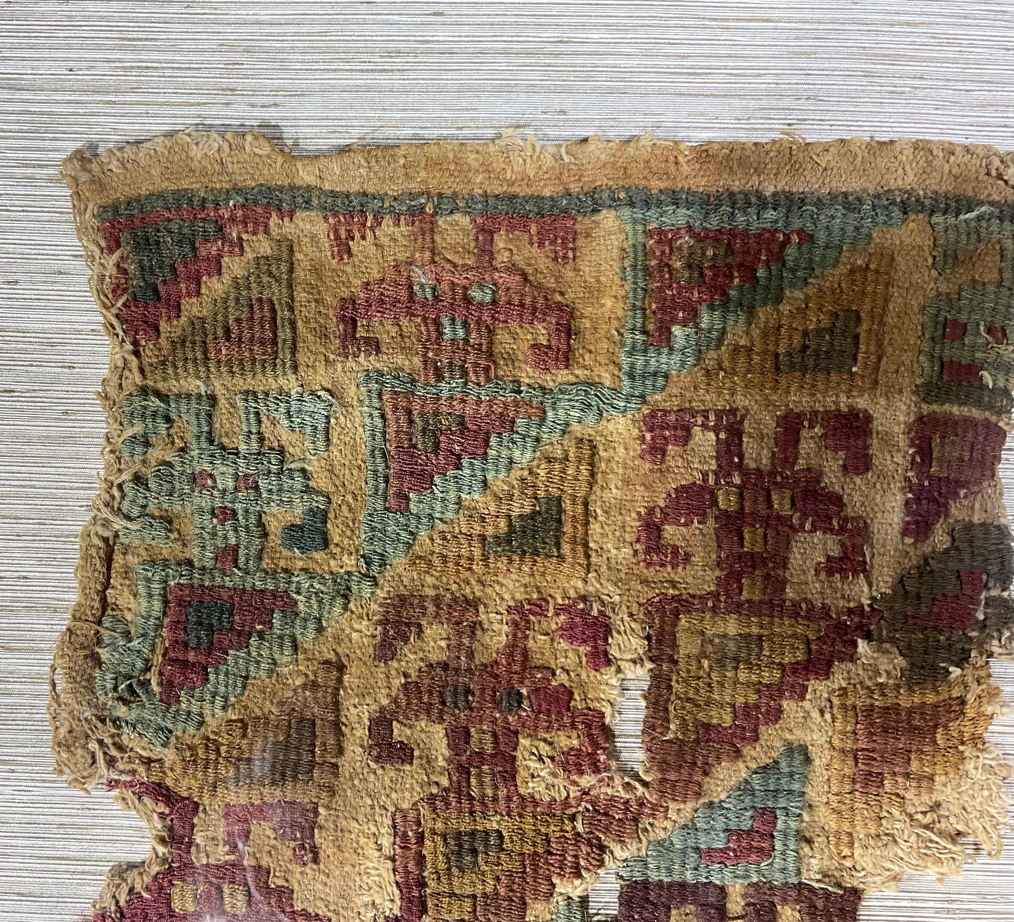 Pre Colombian Antique Peruvian Textile Fragment For Sale 3
