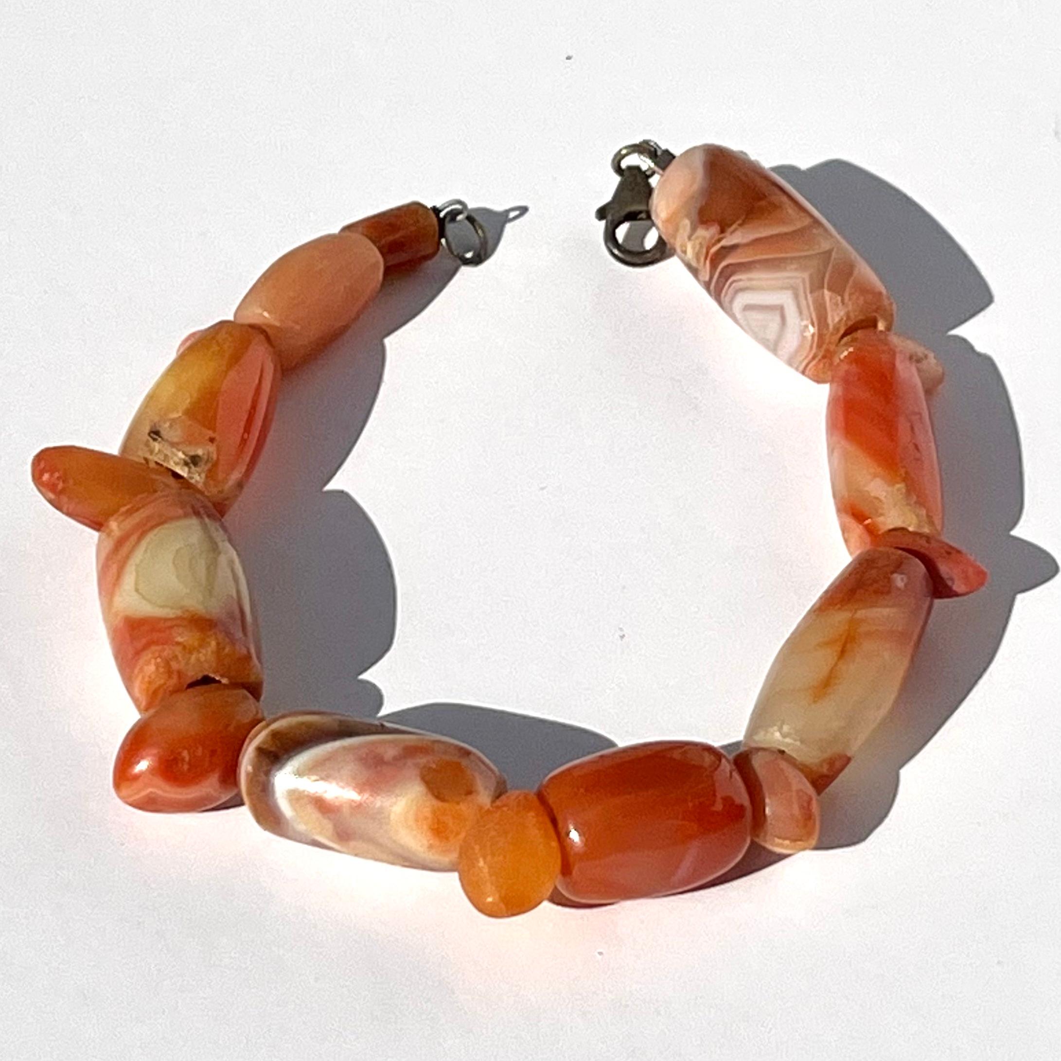 Pre Colombian Tairona Carnelian Bead Bracelet For Sale 1