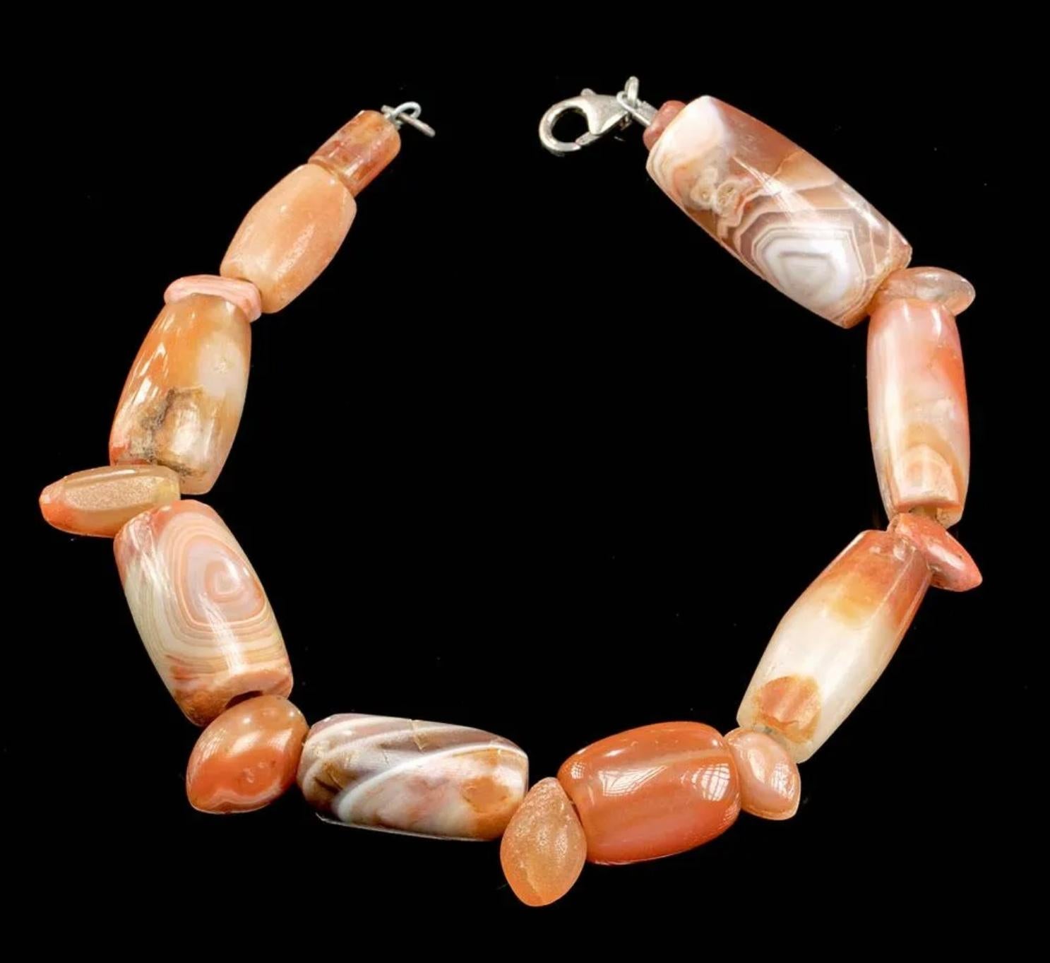 Pre Colombian Tairona Carnelian Bead Bracelet For Sale 3