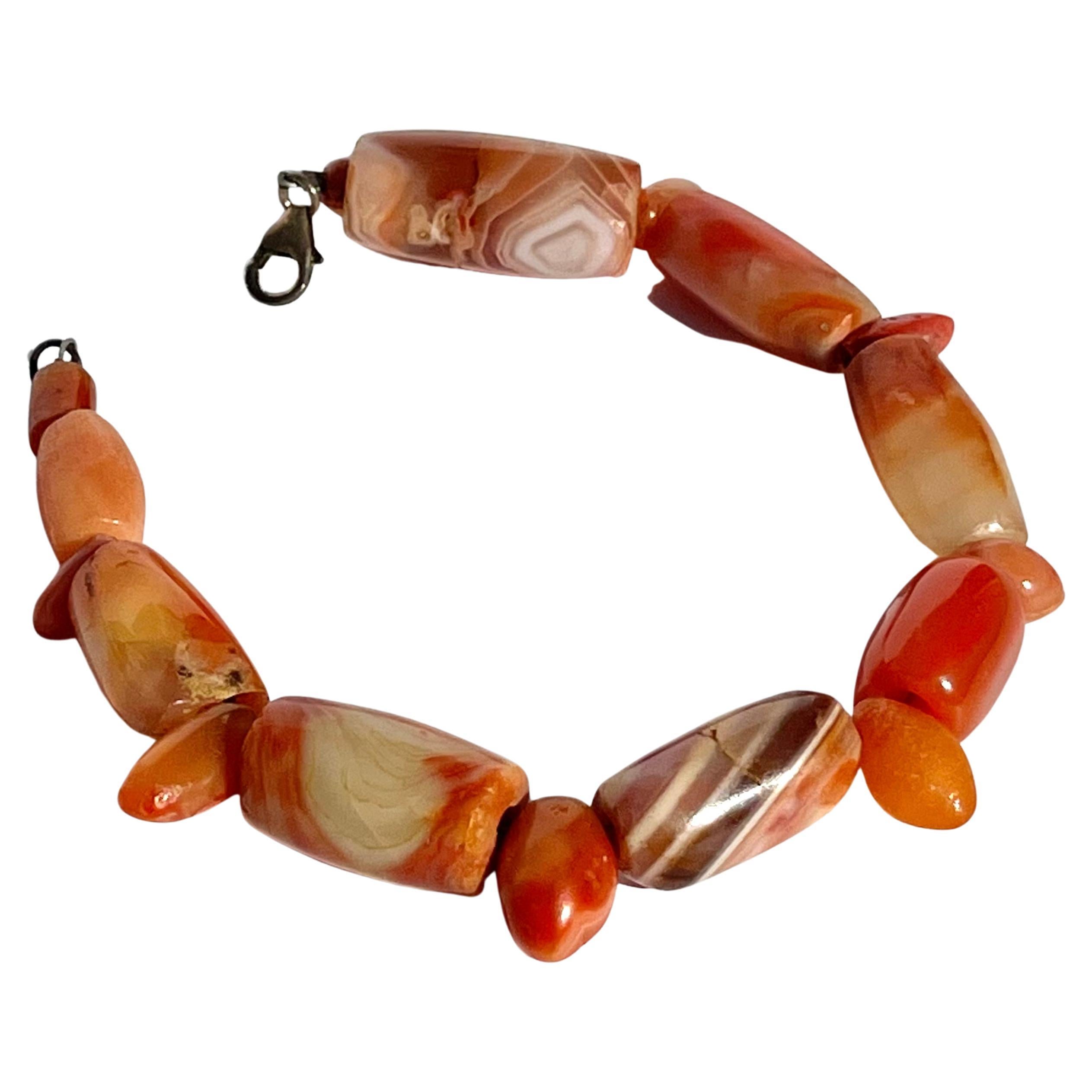 Pre Colombian Tairona Carnelian Bead Bracelet For Sale