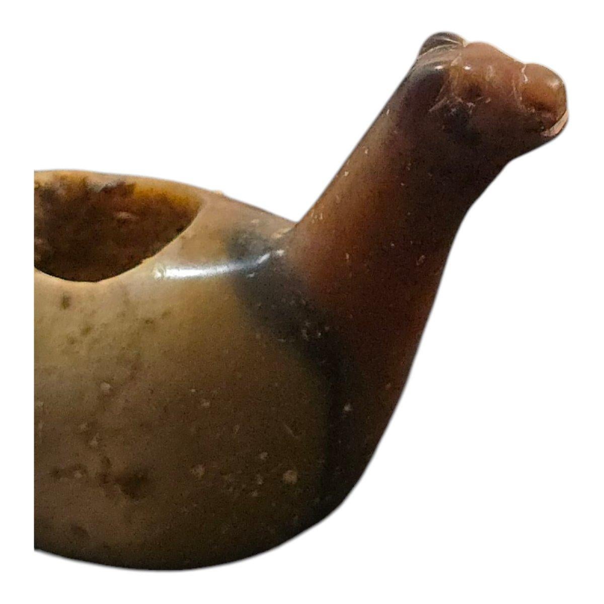 Sculpture Pre-Columbian en albâtre - Canopa en forme de lama inca Bon état - En vente à Madrid, ES