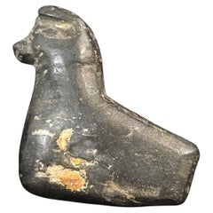 Escultura precolombina de alabastro - Canopa inca en forma de llama