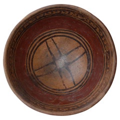 Bol en poterie peinte précolombienne antique Charci/Narino