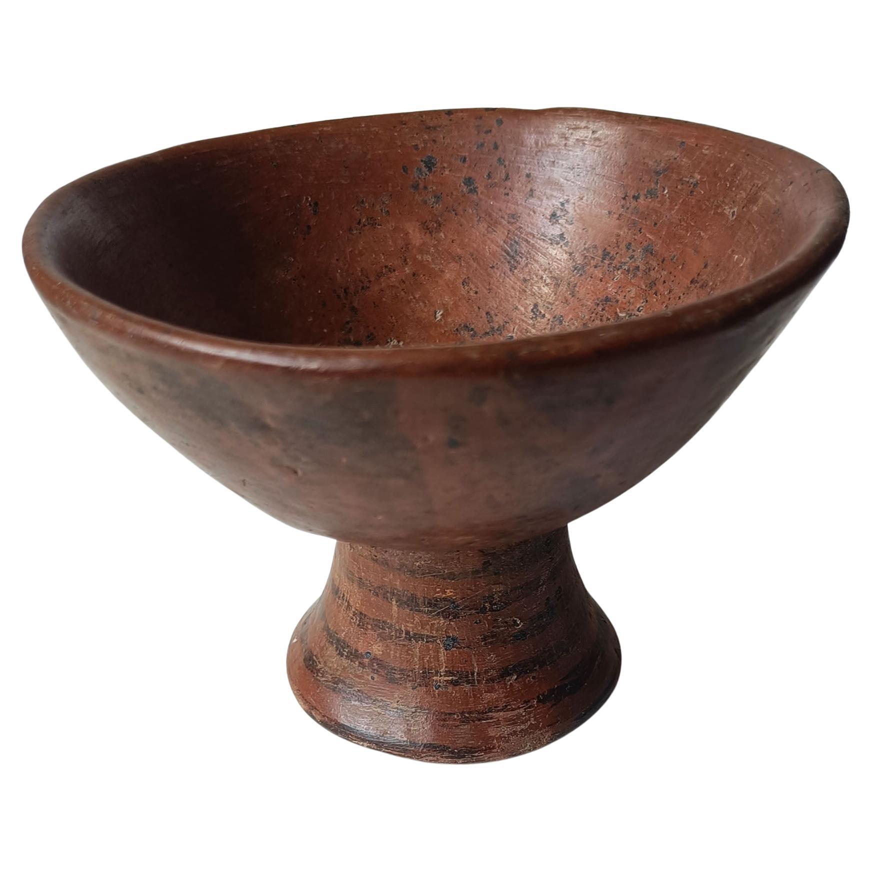 Pre Columbian Ancient Pedestal bowl Charci / Nariño Latin American Antiques
