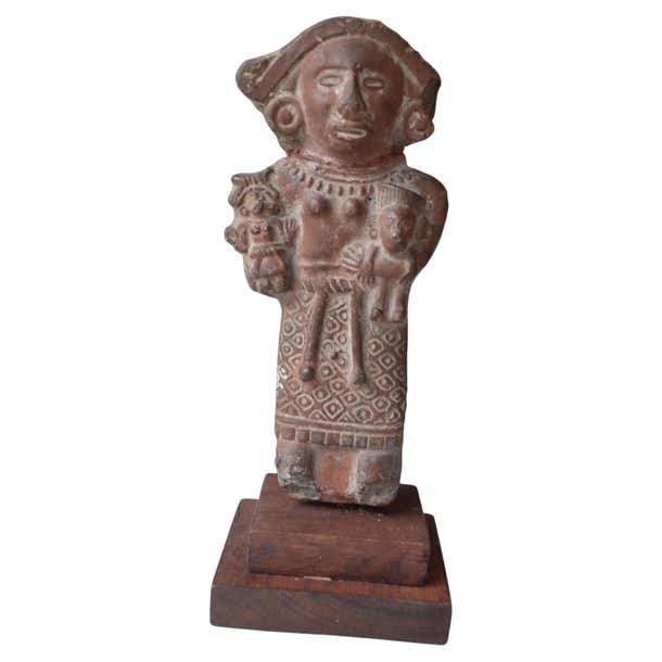 Pre Columbian Aztec Rattle Figure Cihuacóatl Mexico at 1stDibs