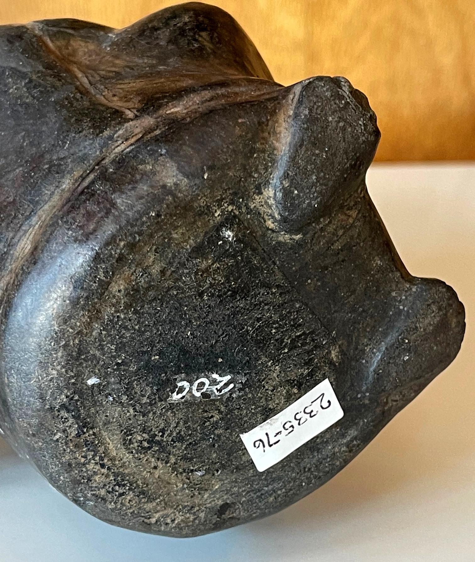Vasija Estribo Figural Negra Precolombina Cultura Moche en venta 3