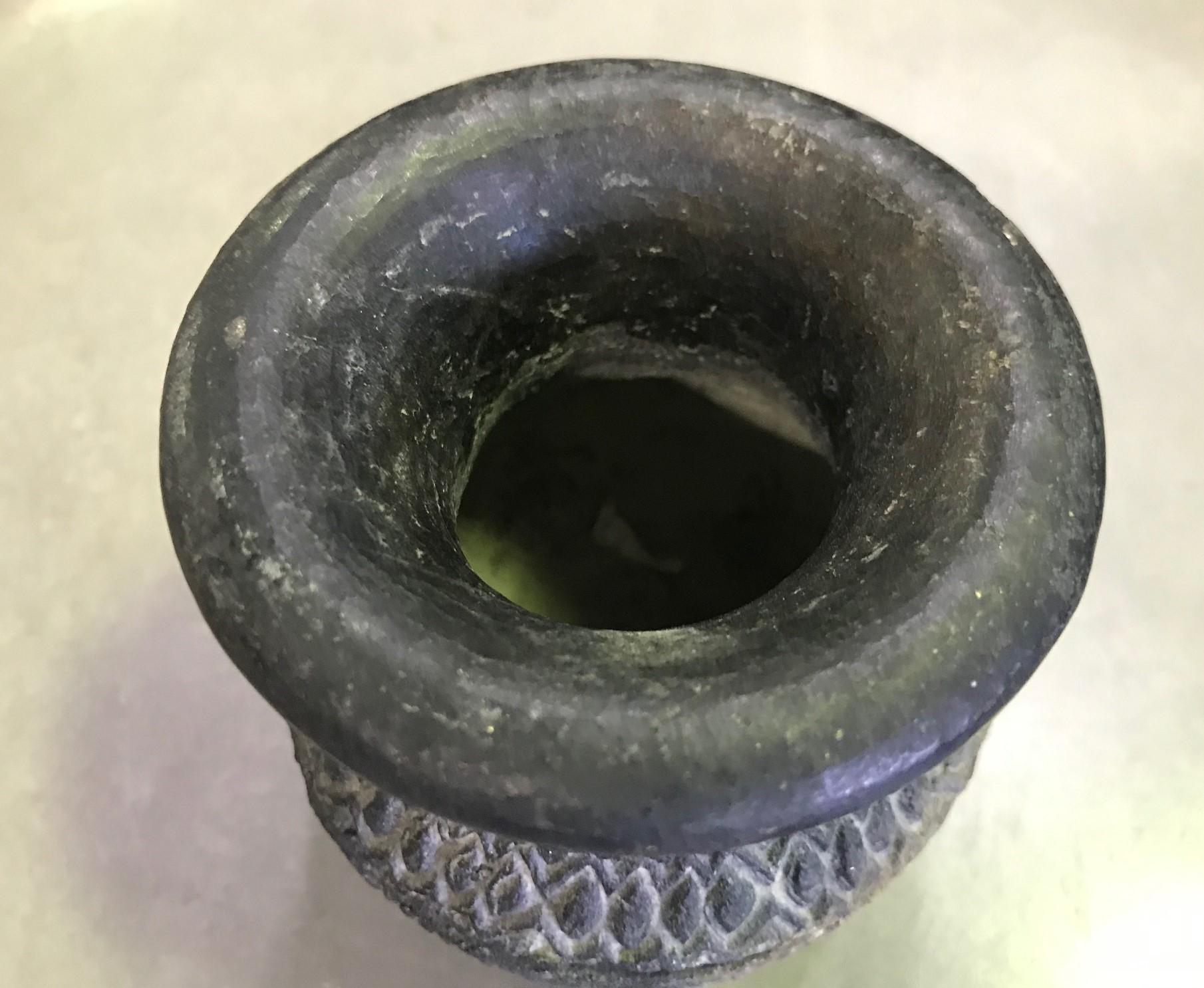 Pre-Columbian Blackware Ceramic Pottery Vase Cup Vessel 1