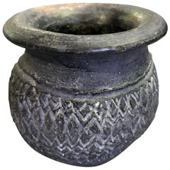 Antique Pre-Columbian Blackware Ceramic Pottery Vase Cup Vessel