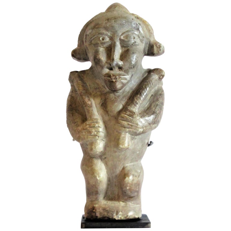 Pre-Columbian Carved Stone Figure at 1stDibs
