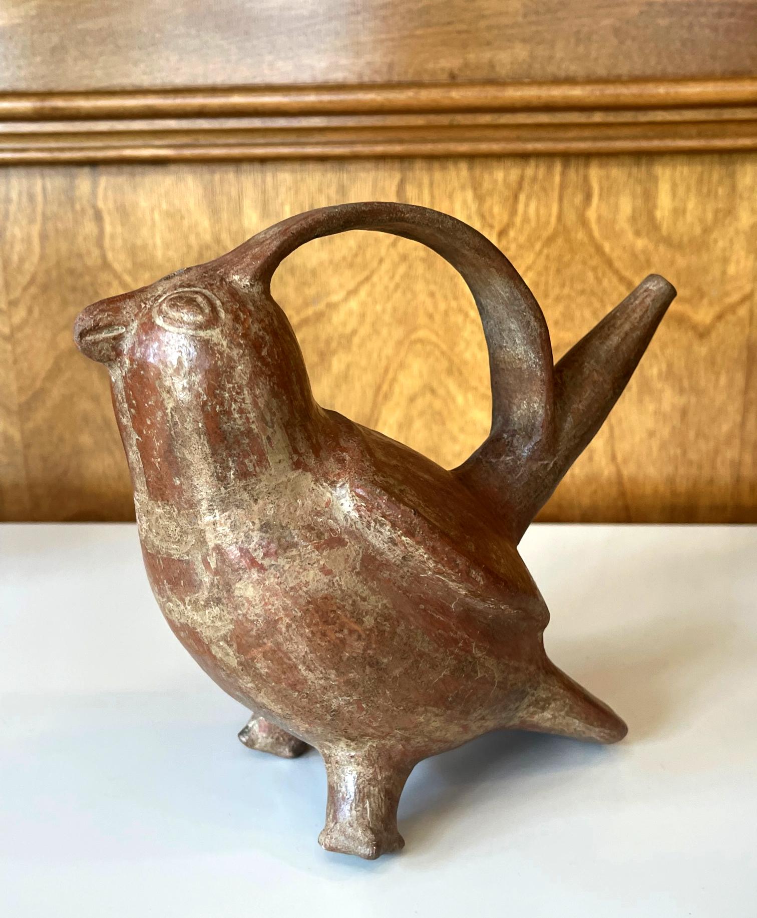 Peruvian Pre-Columbian Ceramic Sican Bird Vessel TL Tested For Sale