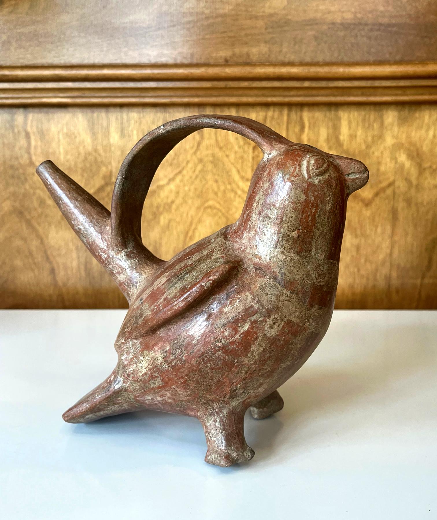 Pre-Columbian Ceramic Sican Bird Vessel TL Tested For Sale 1