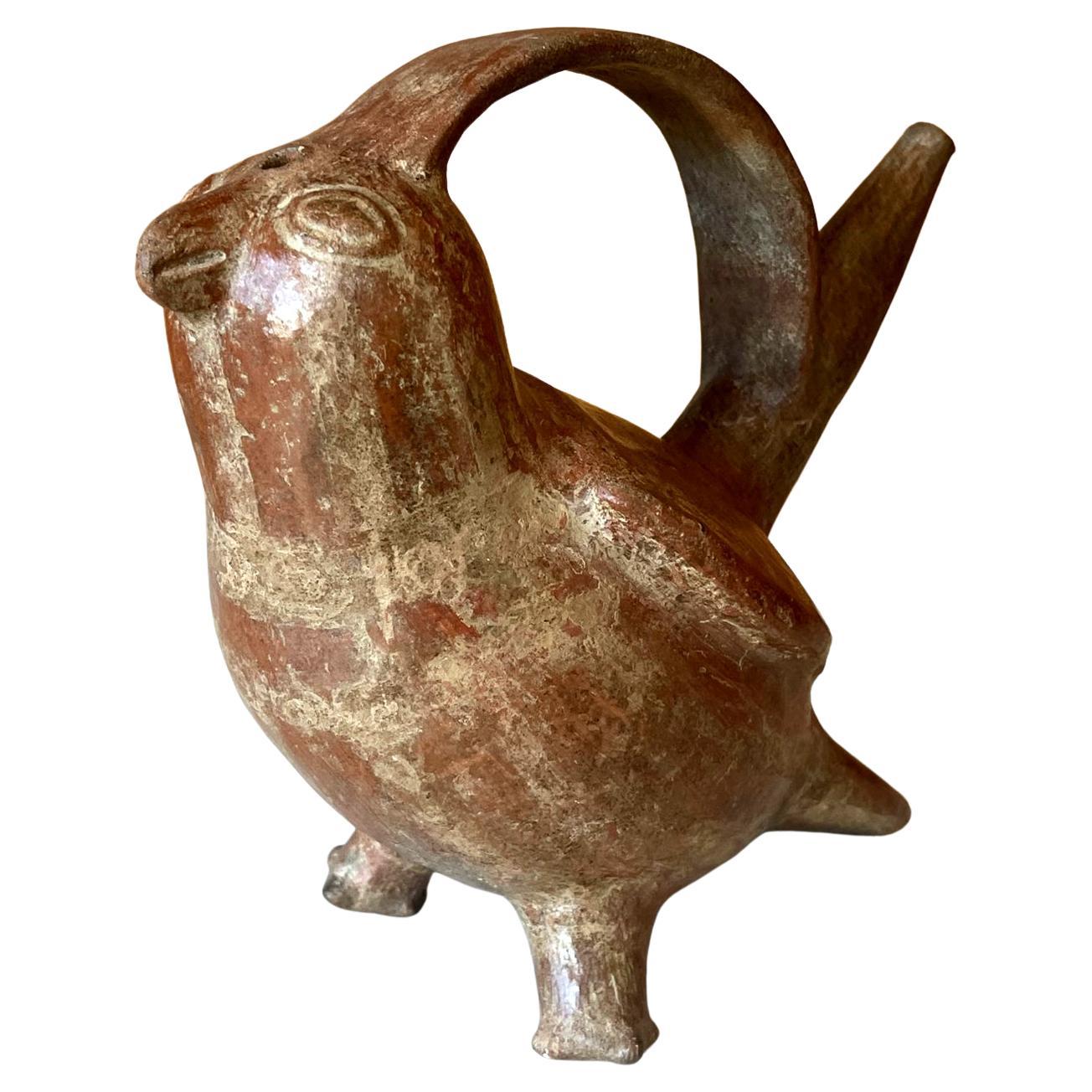 Pre-Columbian Ceramic Sican Bird Vessel TL Tested For Sale
