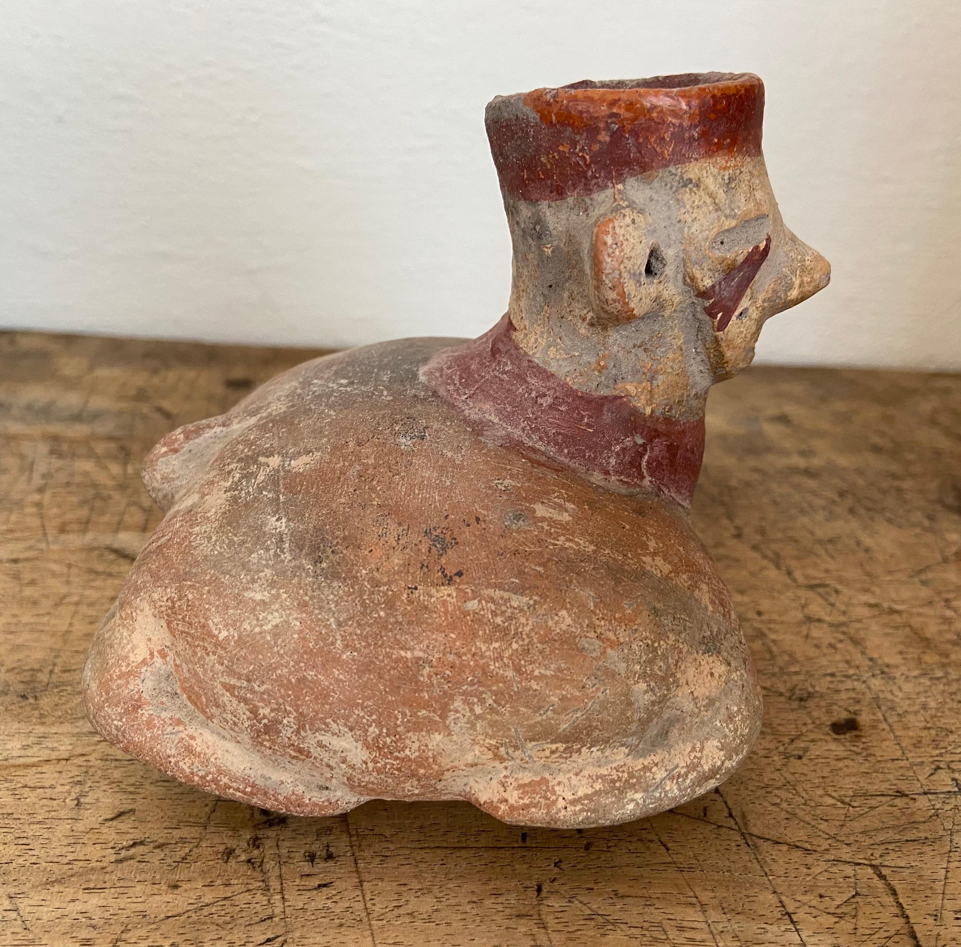 Pre-Columbian Ceramic Vessel from Mexico, Date Unknown In Fair Condition For Sale In San Miguel de Allende, Guanajuato