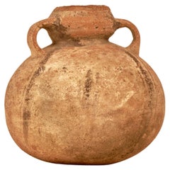 Pre-Columbian Ceramic Vessel with Double Ribbon Handle from the Chancay Culture