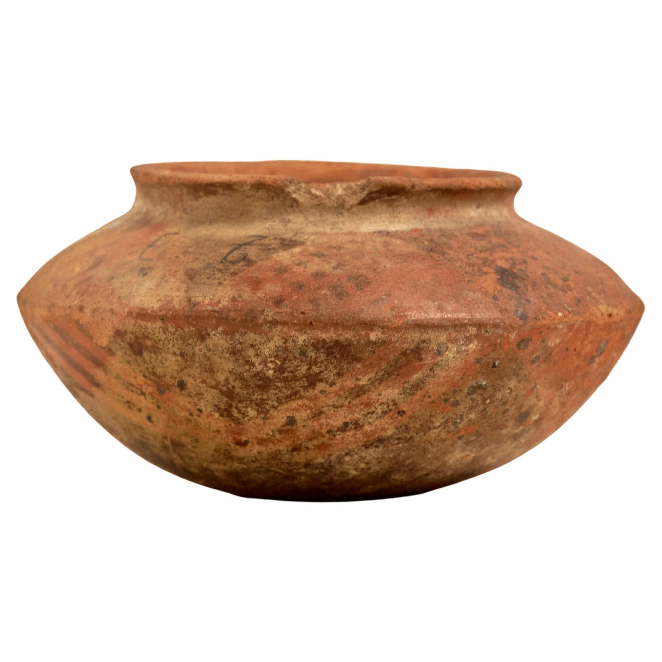 Pre-Columbian Ceramic Wide Mouth Bowl For Sale
