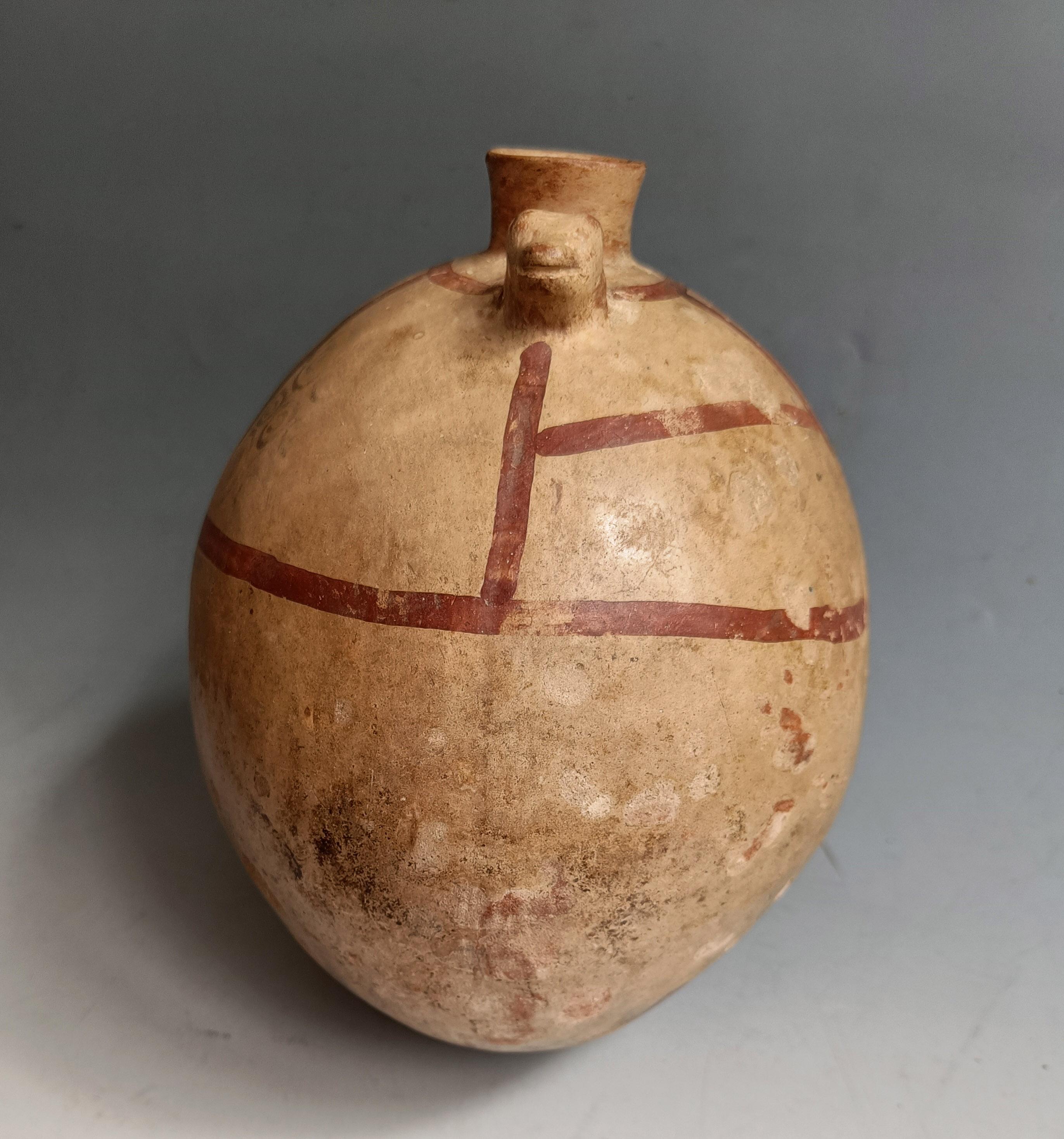 Pre-Columbian Chancay Kantinengefäß South American Antiques (Peruanisch) im Angebot