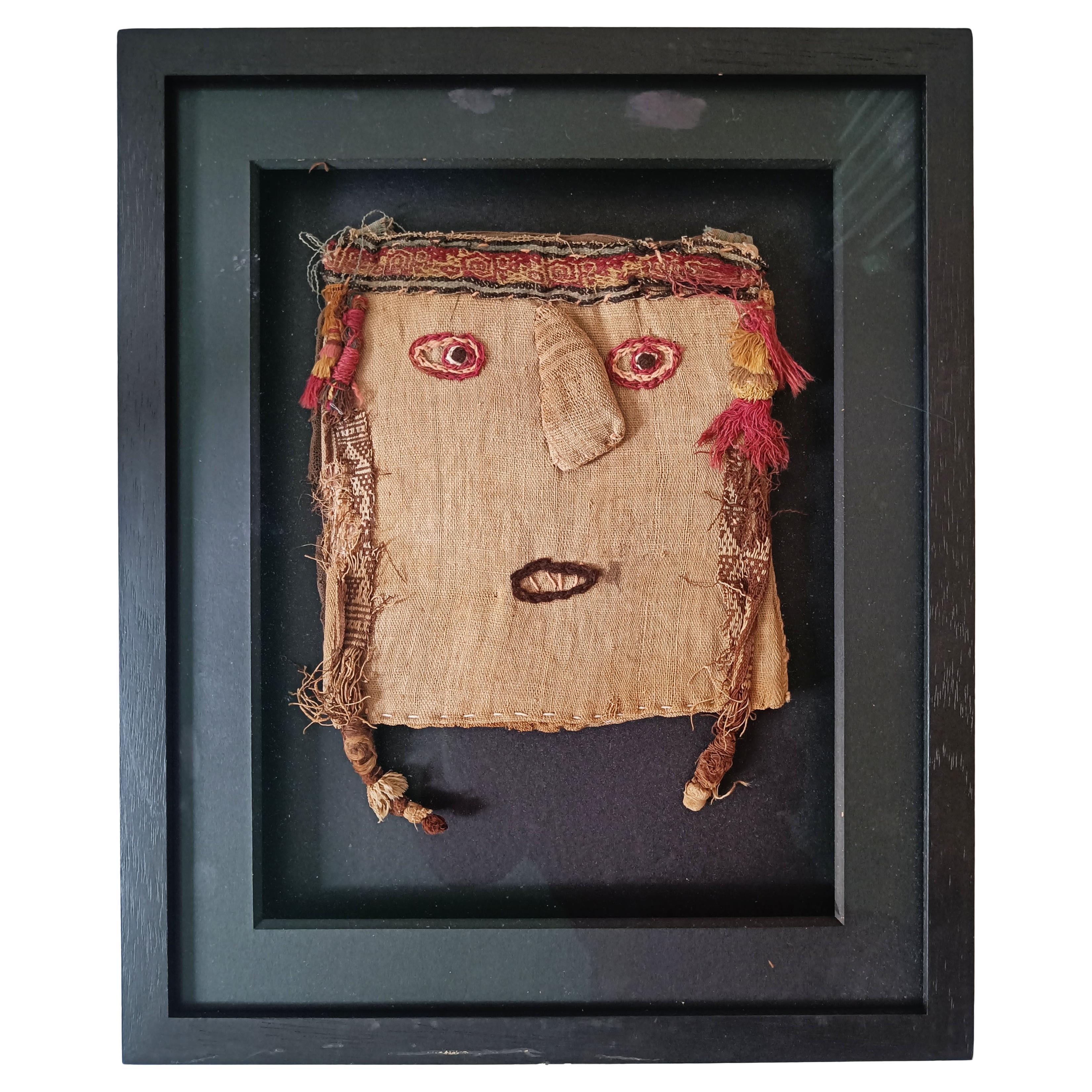 Pre-Columbian Chancay textile mask South American Art Antiques