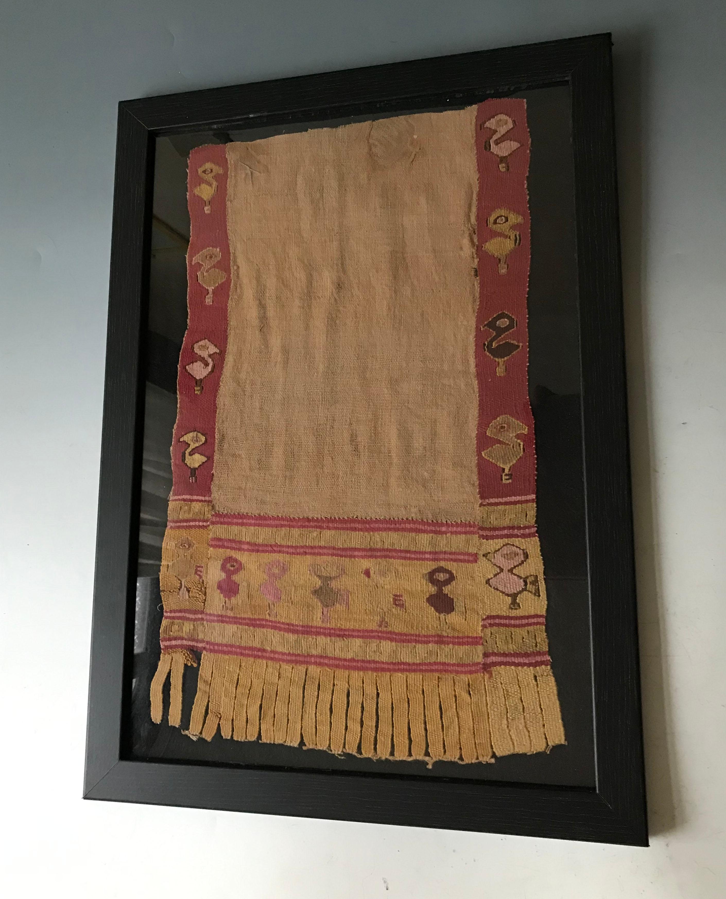 Peruvian Pre Columbian Chancay Textile Panel South American Antiques