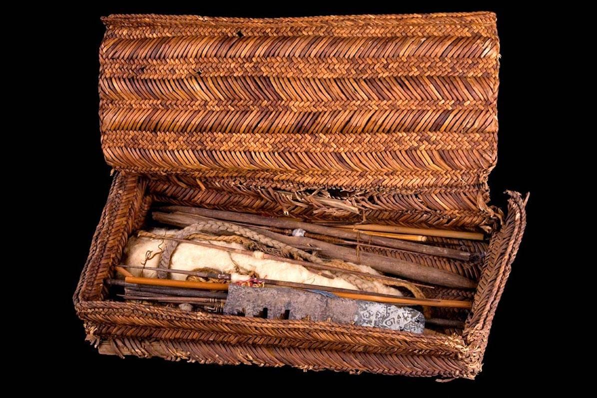 Précolombien Ensemble de paniers de tisserands de Chancay précolombiens, Pérou 1100- 1400 apr. J.-C.