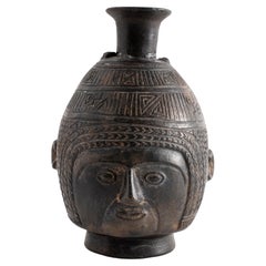 Pre-Columbian Chimu Black Pottery Vessel