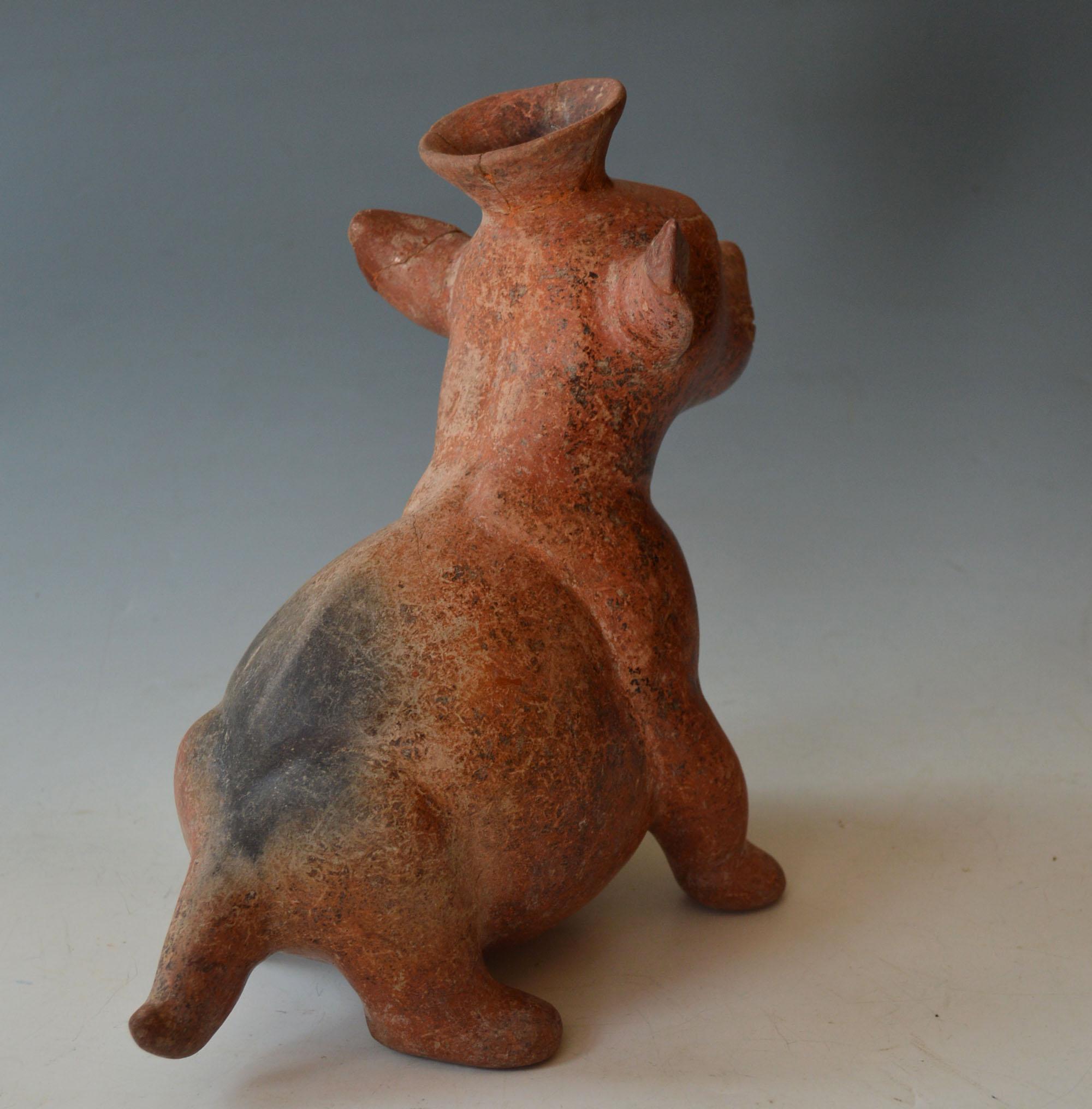 Hand-Crafted Pre Columbian Colima Dog Ancient West Mexico Latin American Antiques Art For Sale