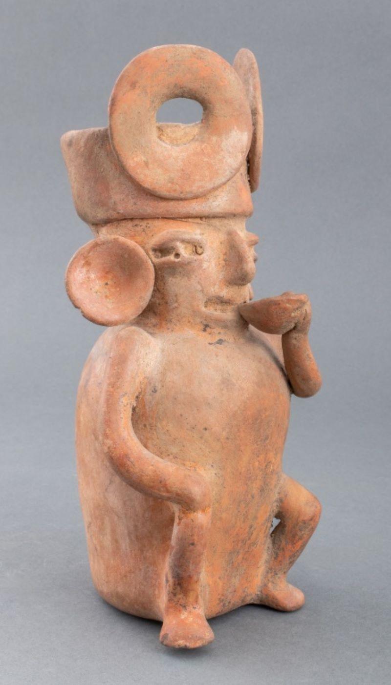 18th Century and Earlier Pre-Columbian Colima Redware Figural Vessel