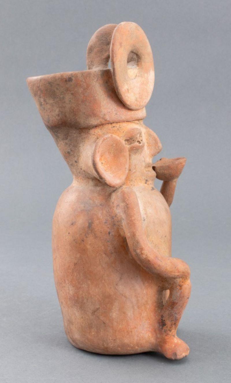 Ceramic Pre-Columbian Colima Redware Figural Vessel