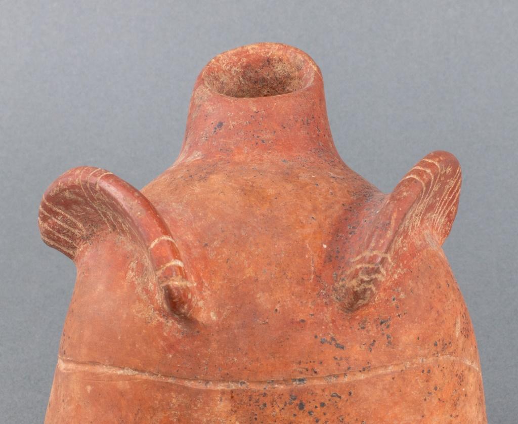 Pre-Columbian Colima Redware Head Form Vessel In Good Condition In New York, NY