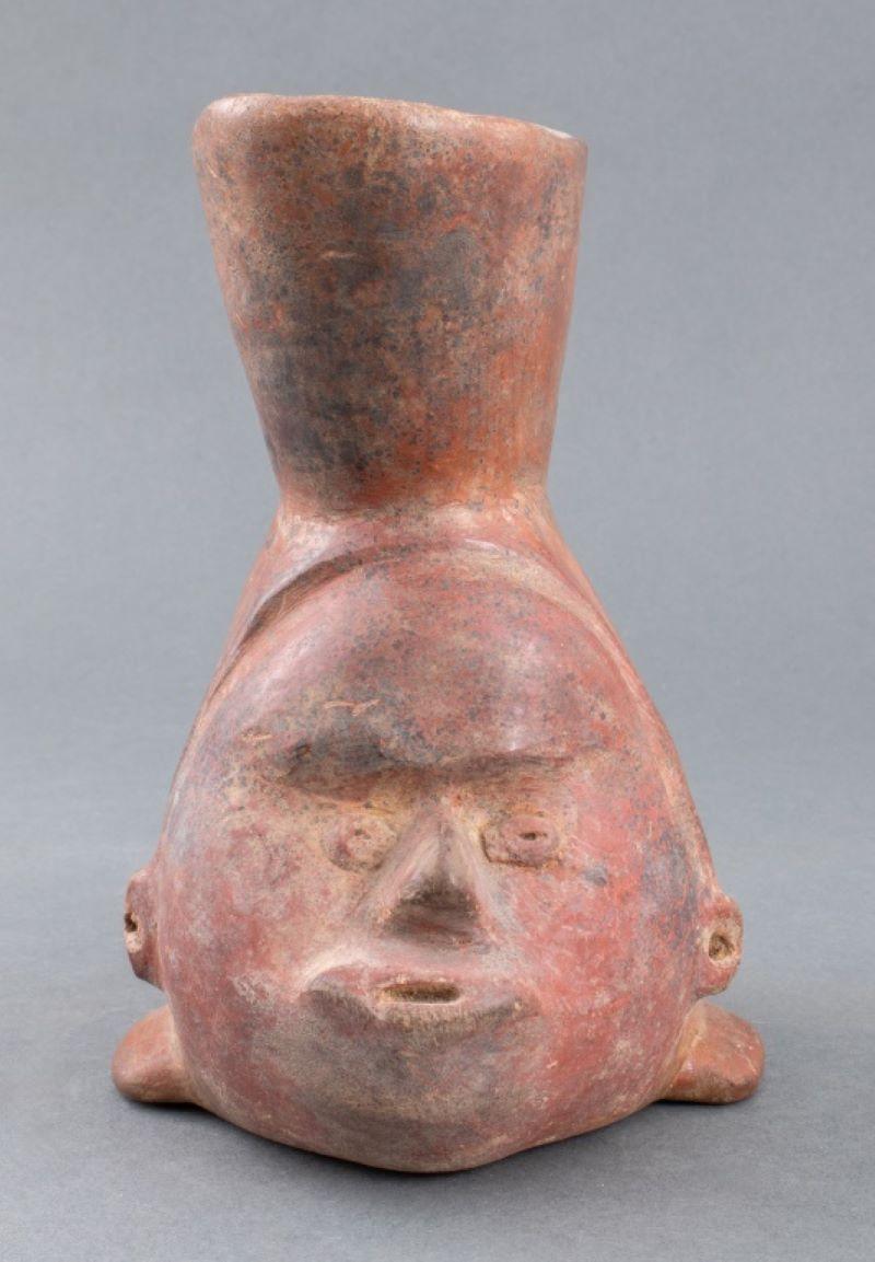 Pre-Columbian Colima Redware Janiform Vessel In Good Condition In New York, NY