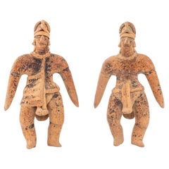 Pre-Columbian Colima Warrior Sculptures, 2